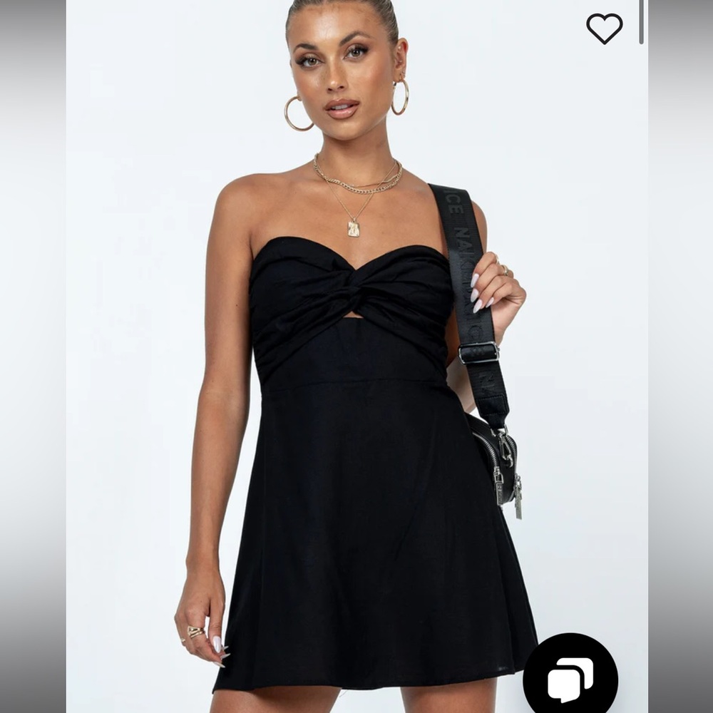 Princess Polly NWT New Falling For You Women’s Mini Dress Black